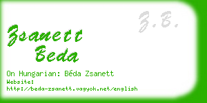 zsanett beda business card