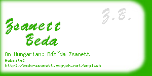 zsanett beda business card